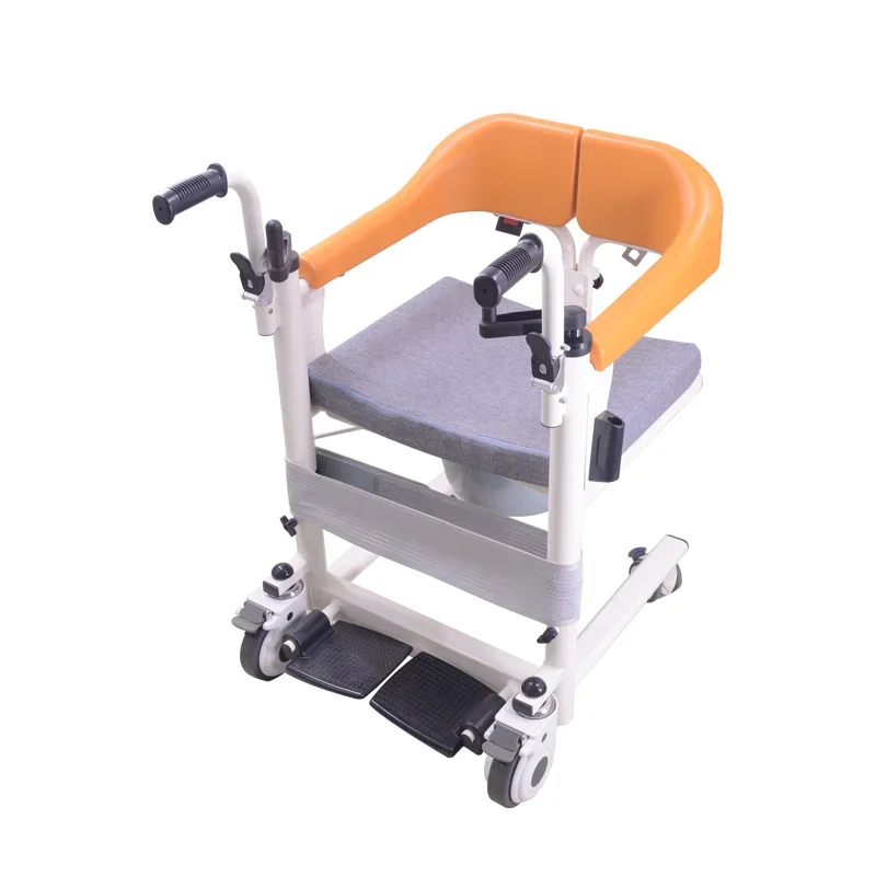 Bathroom Equipment Manual Lift Rotating Chair Hydraulic Adjustable Medical Toilet Chair Mobile