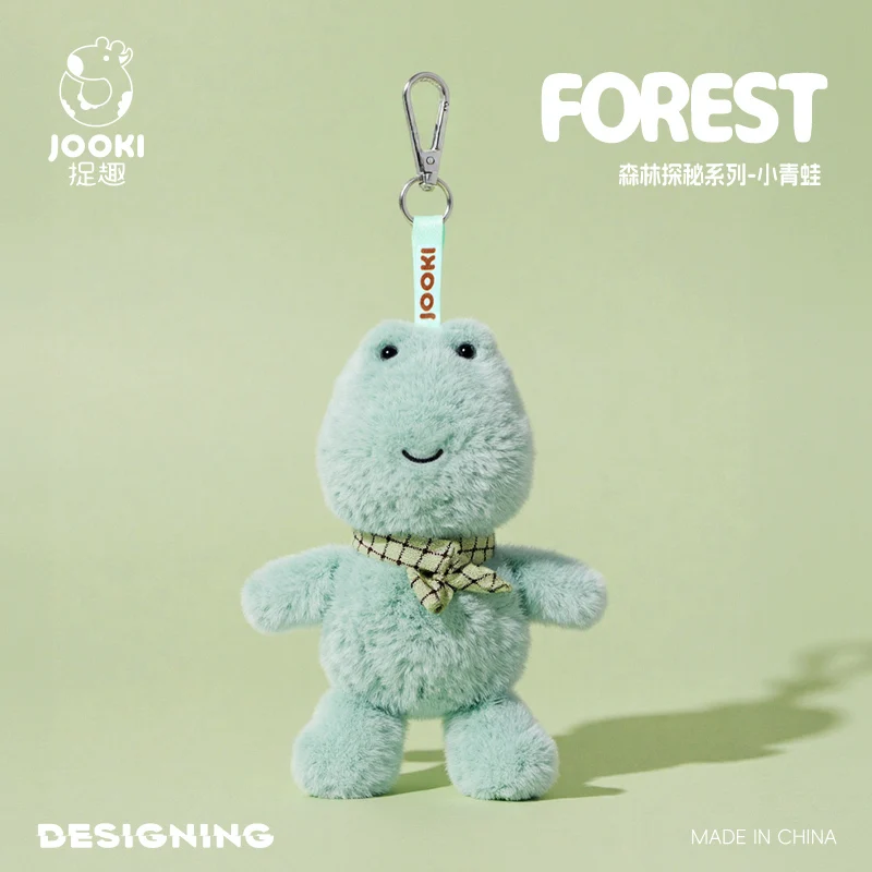 Porte-clés série Exploration forestière, peluche mouton, singe, chien, grenouille, jouet, renard, cheval, poupée, joli Kawaii, doux et mignon