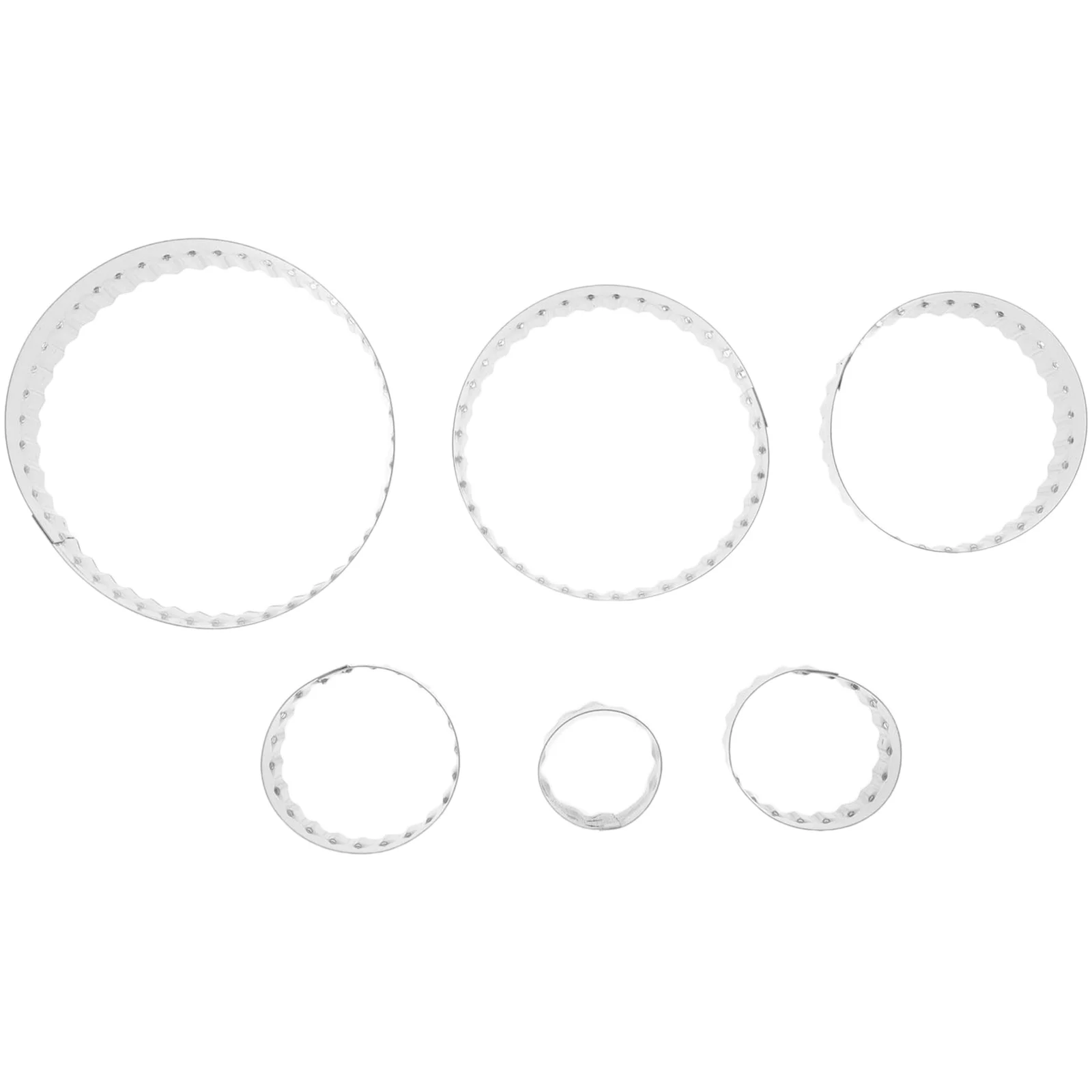 

6pcs Stainless Steel Biscuit Mold Cookie Moulds Easy Demould Food Grade Baking Tools For Cake Chocolate Mousse Ring Kitchen