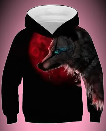 

25/26Street Style Large Size Hoodie Sweatshirt Couple Matching Digital Print Casual Loose Fit Men's Clothing From Mainland China