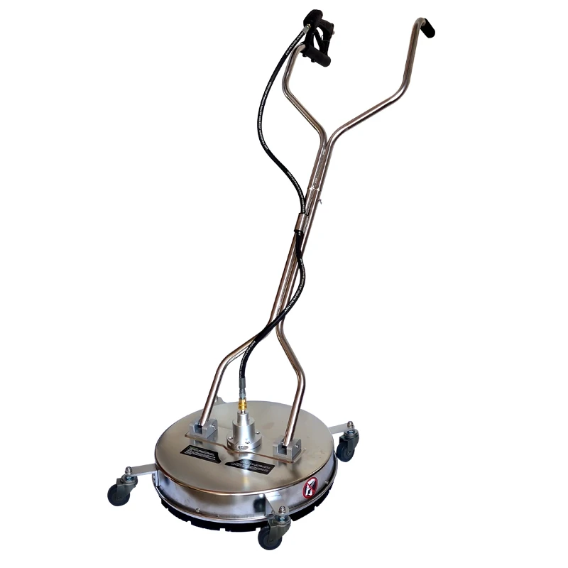 Commercial 20 Inch Stainless Steel Pressure Washer Surface Cleaner with 4 Wheels Dual Handle for Cleaning Driveways, Sidewalks