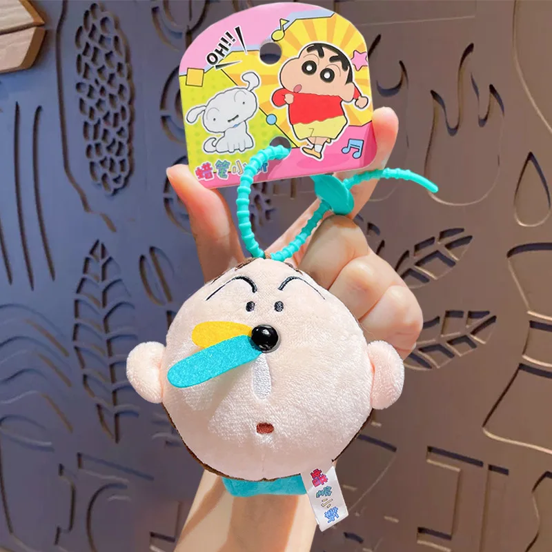 Kawaii Crayon Shin-Chan Anime Hobby Nohara Shiro Cartoon Stof Creatieve Pluche Sleutelhanger Schooltas Hanger Verjaardagscadeau