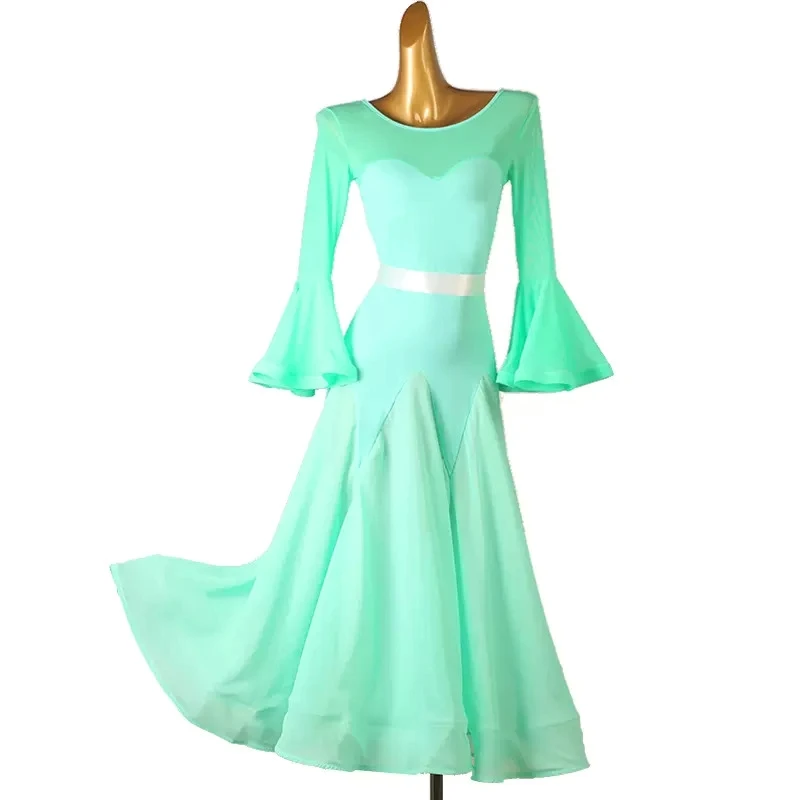 

smooth Ballroom Dress Viennese standard ballroom dress ladies ballroom dress ballroom dresses ribbon belt