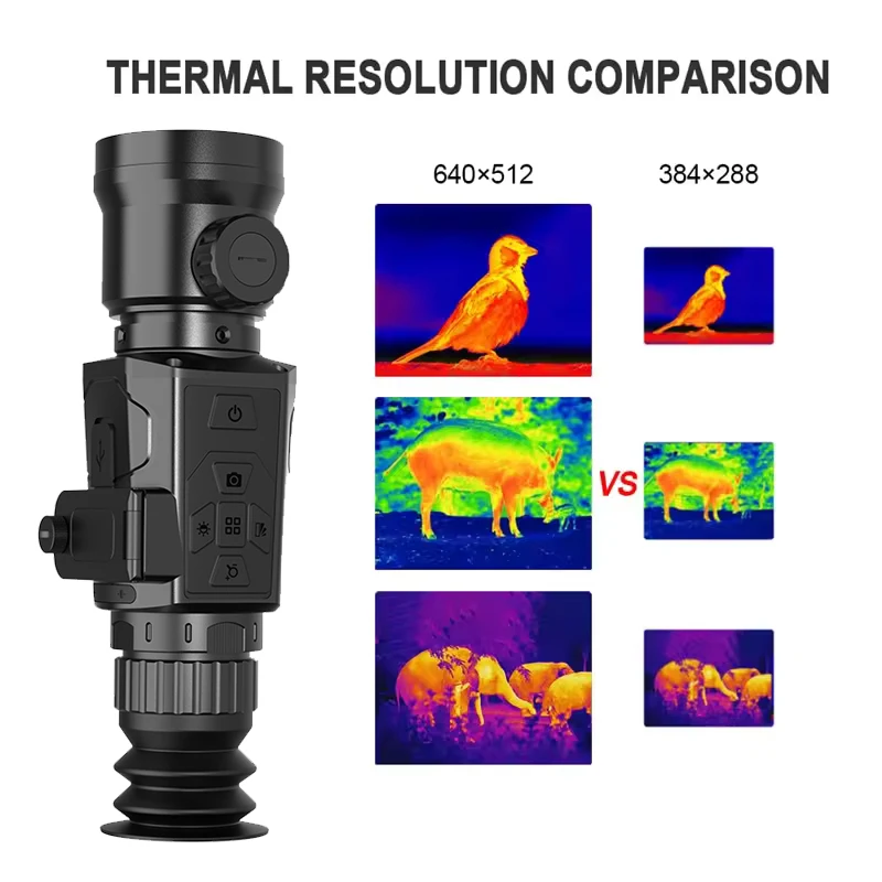 نطاق حراري للصيد طويل المدى مع نطاقات وملحقات دقة 640*512 #6