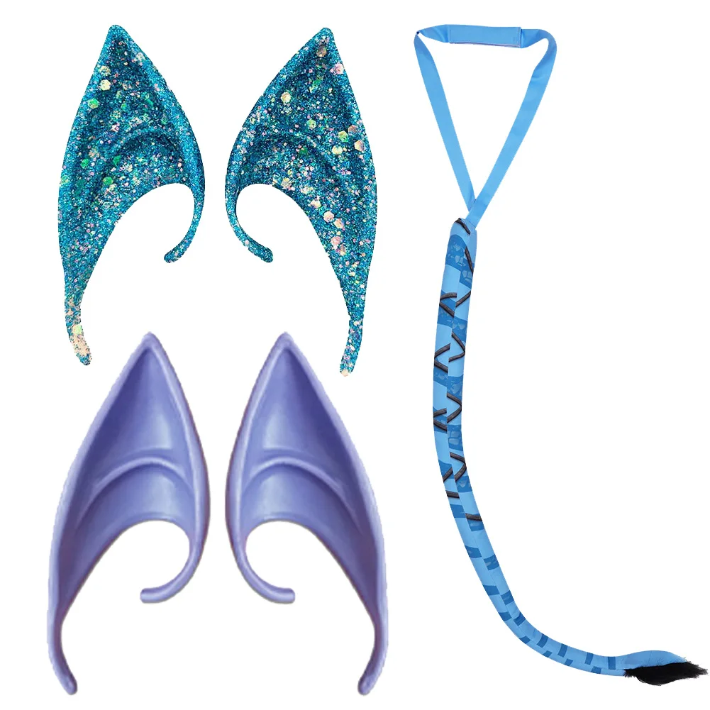 80cm avatar a maneira da água neytiri jake sully fantasia cauda orelha disfarce cosplay acessórios de fantasia halloween carnaval adereços