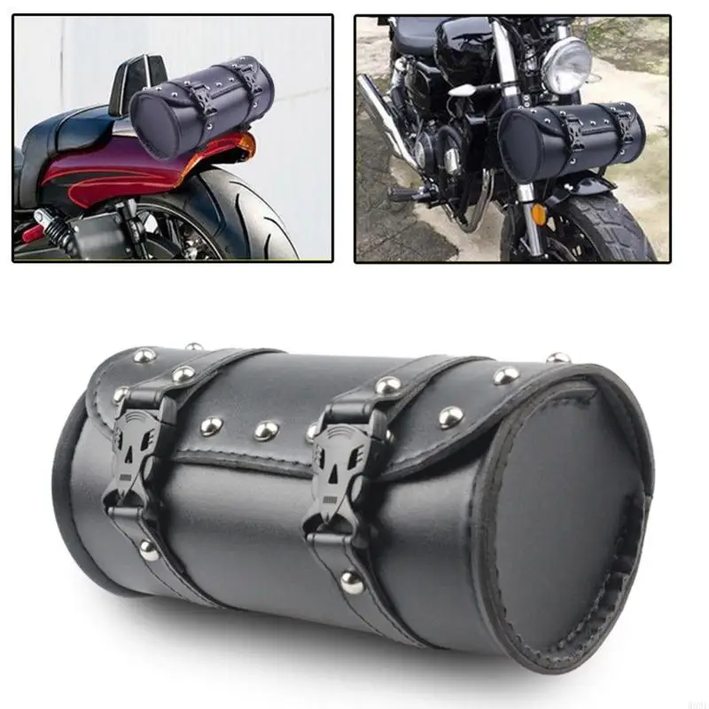 

Motorcycle Storage Tool Wearproof Leather Handlebar Bag W89F