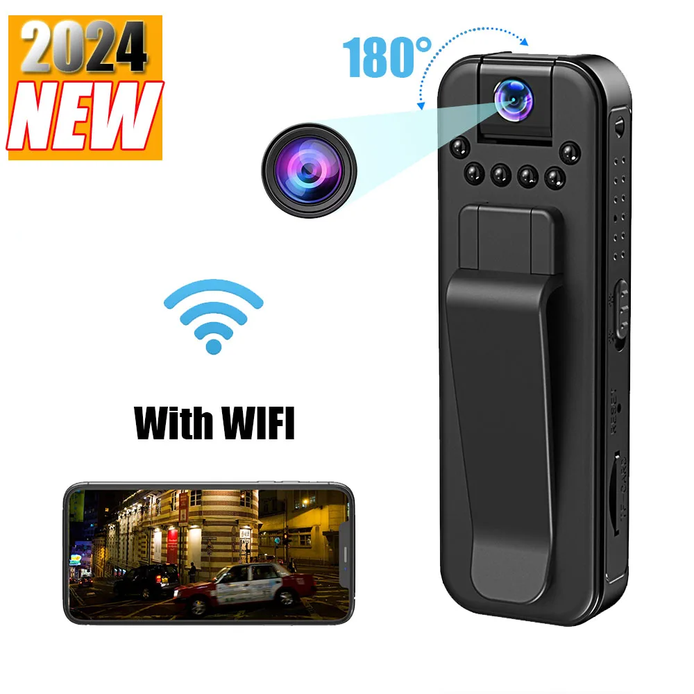 JOZUZE L7 1080P HD Mini Camera Body Worn Police Cam Small 180° Rotating Micro voice Camera Loop Recording Camcorder Sports DV