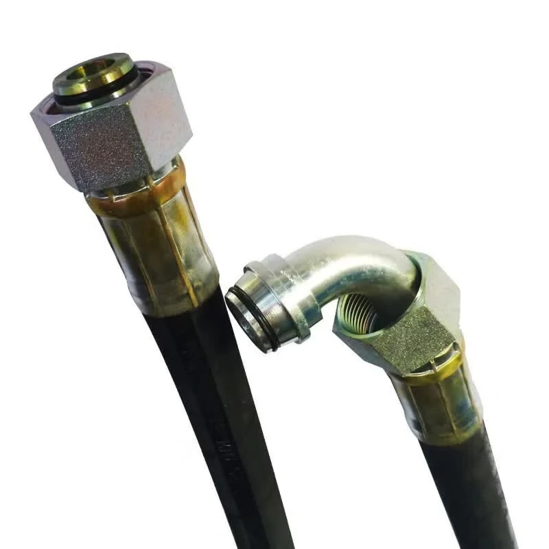 YouTube assembly Steel wire braided hydraulic hose High temperature and high pressure steam rubber hose Oil pipe Explosion-proof