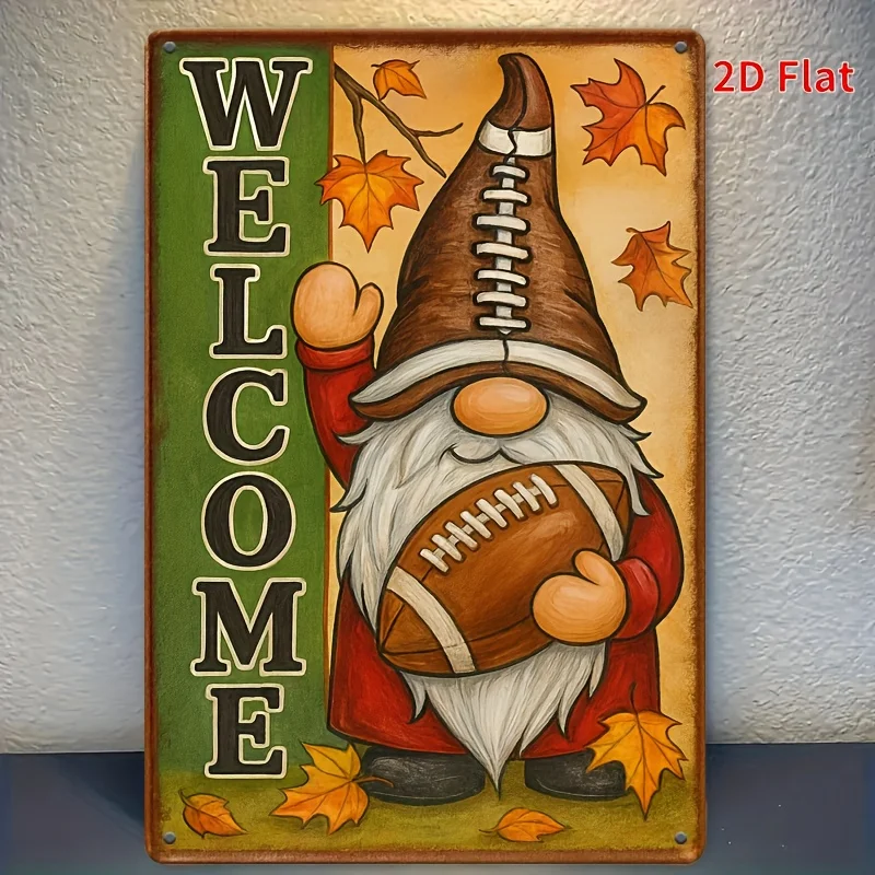 s Vintage-Metallschilder, skurriler Zwerg und Fußball-Design – lustige Vintage-Schilddekoration, Heimdekoration, Restaurant-Dekoration, Bar-Dekoration, C