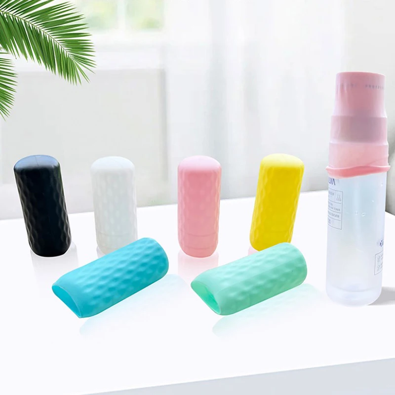 Elastic Toiletry Covers For Leak Proof Travel Bottle Covers Keep Your Liquids Secure During Travel With Silicone Sleeves