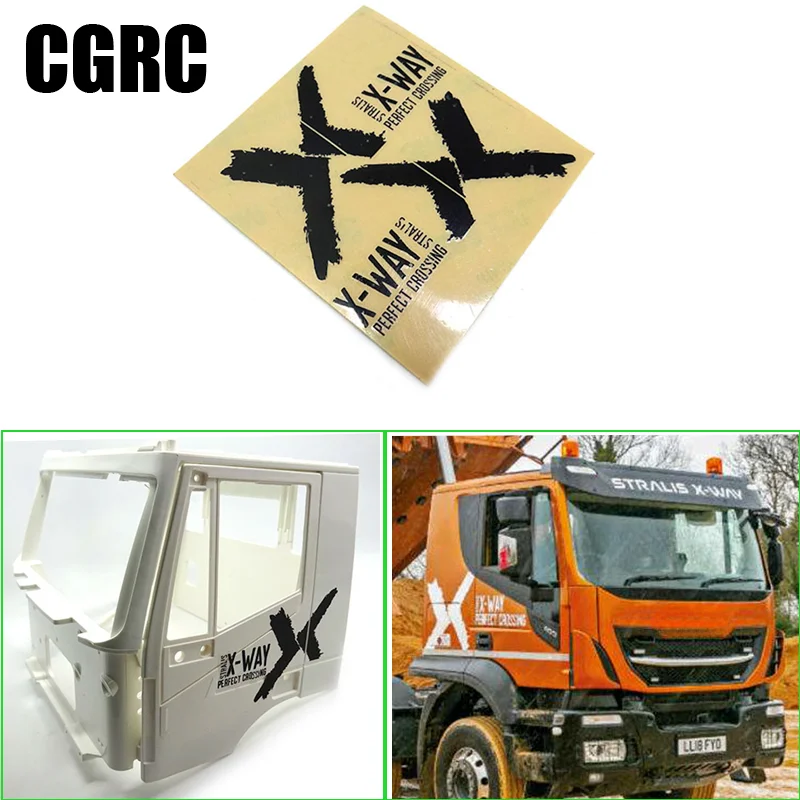 Model Sticker Side Decorate for 1/14 Tamiya RC Truck Trailer Tipper IVECO Car DIY Parts