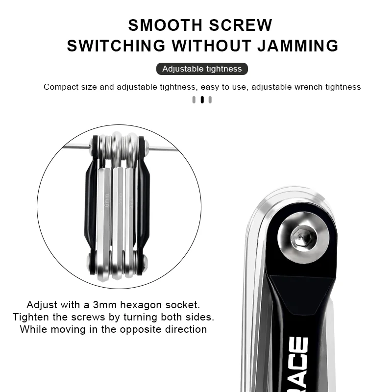 6/8/10-In-1 Bicycle Multi Tool Foldable Hex Spoke Wrench Bike Wrench Screwdriver Repair Multitool Portable Cycling Repair Tool