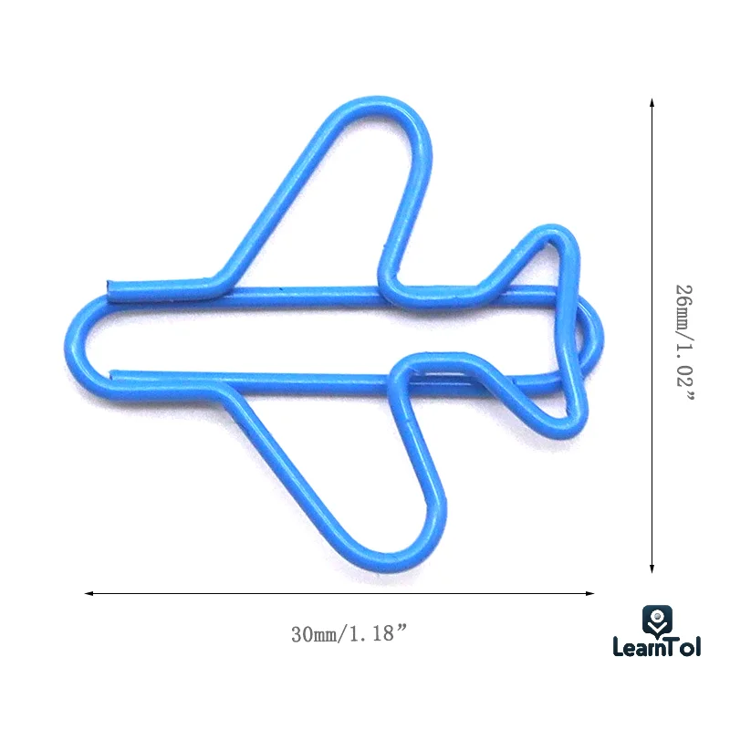 10 pezzi clip di carta a forma di aeroplano clip segnalibro creativo clip di documenti antiruggine organizzazione morsetto di file cartelle di file irregolari creative