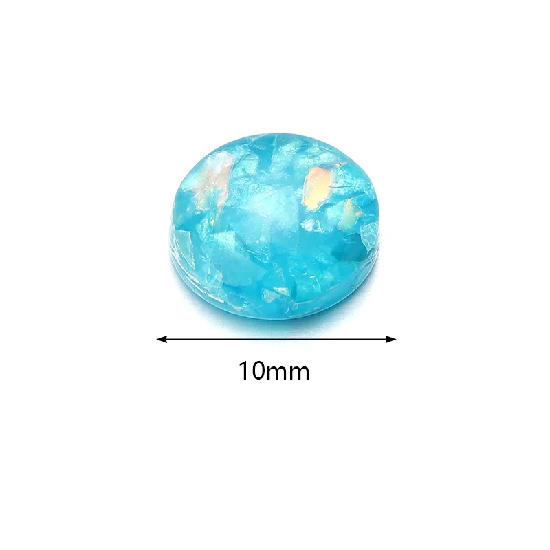 DC 50pcs/lot Resin Cabochons 6-12mm Multicolor Round Shape Spacer DIY Ring Earring Necklace Jewelry Finding Accessories