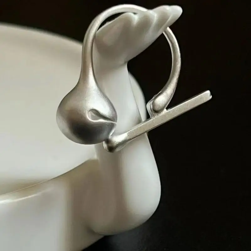 1/2/5Pcs Alloy Wooden Fish Fidget Ring Adjustable Band Stress Relief Perfect For Daily Wear Cute Gifts For Friends