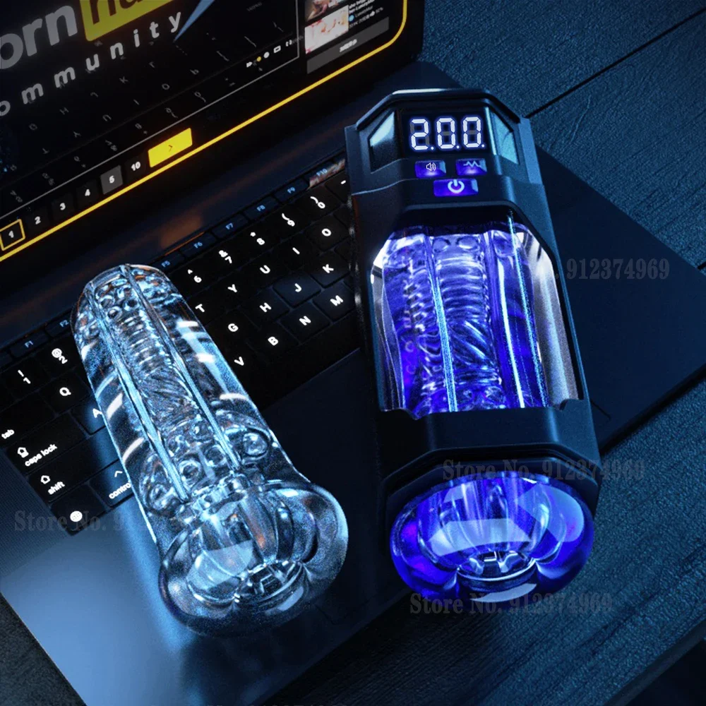 التلقائي ذكر الاستمناء الاهتزاز اللسان آلة الجنس الحقيقي الفم المهبل جهاز استمناء للرجال جيب كس تهتز لعبة