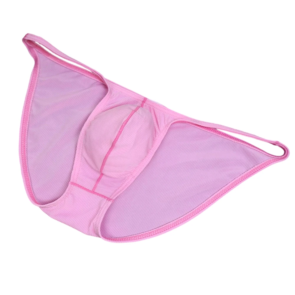 ملابس داخلية قصيرة للرجال منخفضة الارتفاع مع نسيج مضلع وحقيبة محدبة على شكل حرف U مصنوعة من مواد نايلون وسباندكس مرنة