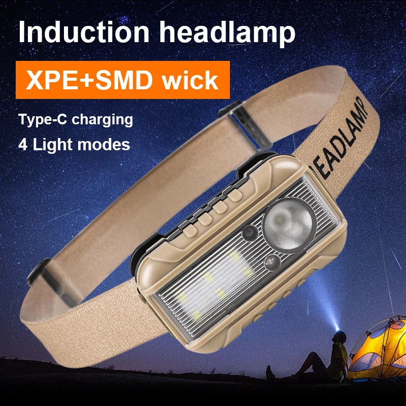 Rechargeable High-Brightness Lightweight USB Headlamp - Outdoor Running, Hunting, Hiking, and Camping Equipment