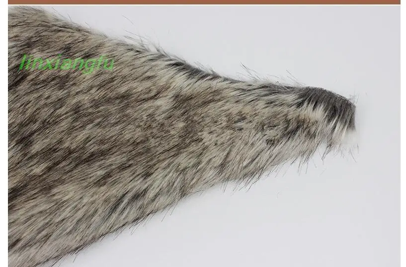 Artificial fur, Shanghai style long fur, light red gray long plush, fashion fur hat fur fabric.