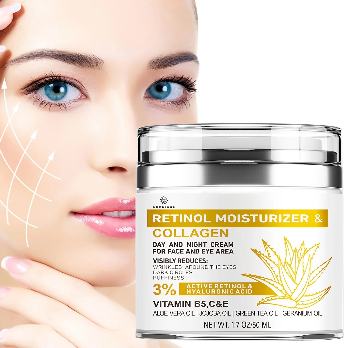 

Lifting Retinol Cream for Face Anti-Aging Support with Collagen Firming Day and Night Cream