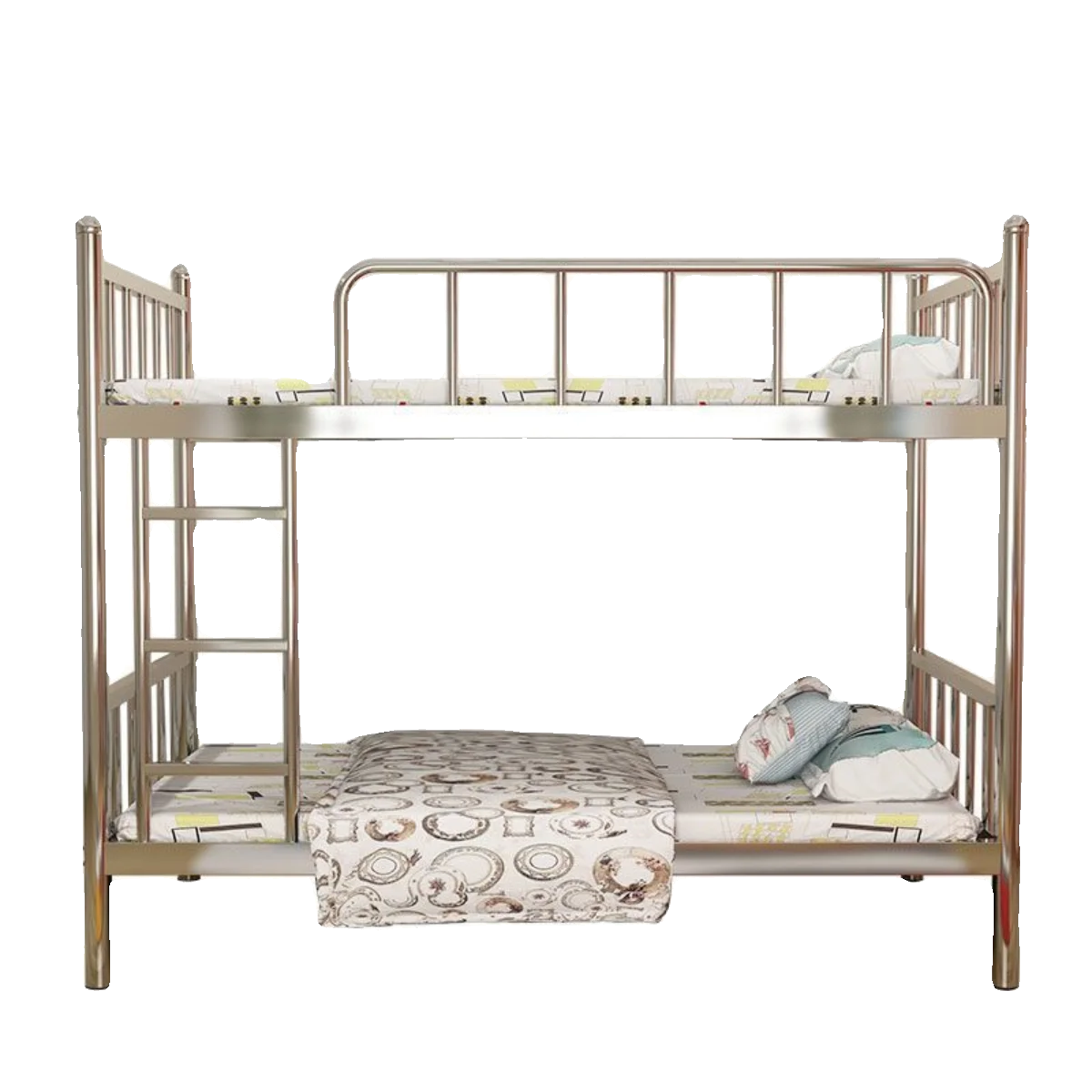 Thick Stainless Steel Height Upper and Lower Bed Elevated Bed Simple Bunk Bed