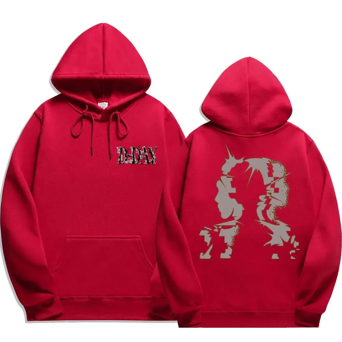 Kpop Agust D D-DAY US Solo Tour Hooded Cardigan Long Sleeved Diamon Coat Cotton Y2K Oversize Pullover Couple Sweatshirt