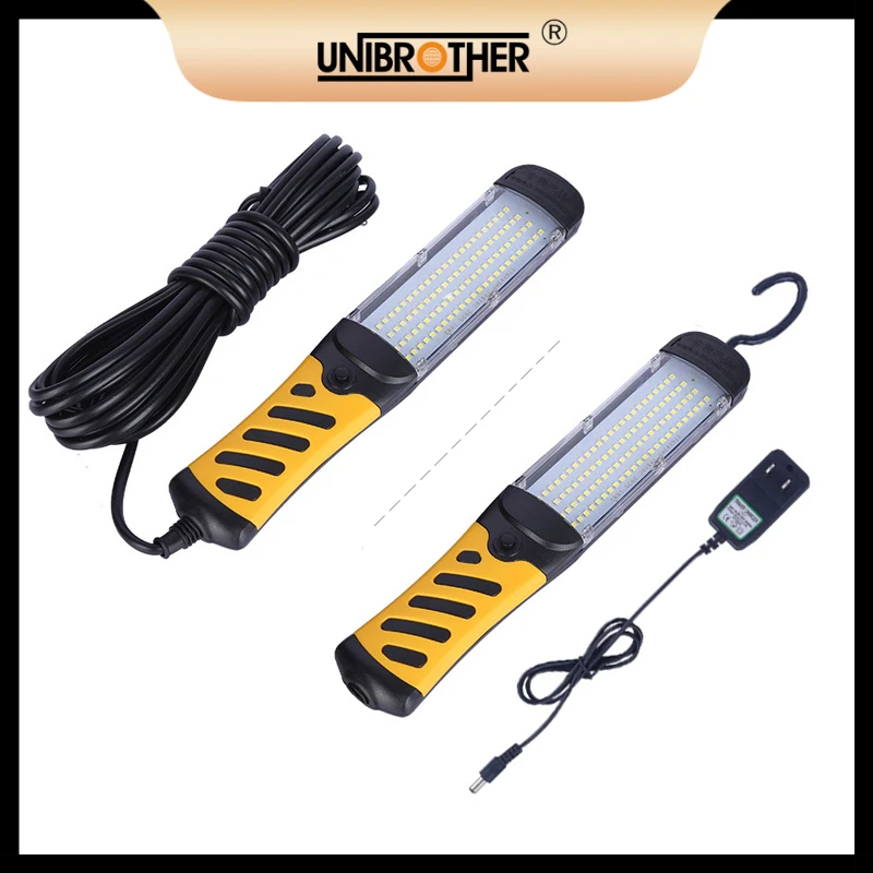 120 Beads Hot High Quality Hand-held Inspection Lamp Wired Practical Portable Work Light With Powerful Magnet Rotating Hook