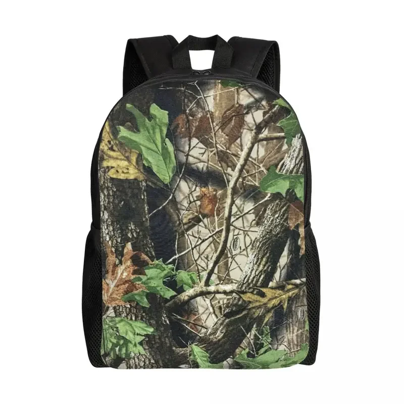 Echte Boom Camouflage Camo Patroon Laptop Rugzak Mannen Vrouwen Basis Boekentas Voor College School Student Tas