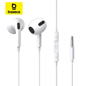 baseus H17 3.5mmワイヤードイヤホン付きワイヤーコントロールされたインイヤーヘッドフォンのための音楽スポーツのイヤホンヘッドセット 10耳モニタープロフェッショナルで最高の販売-4