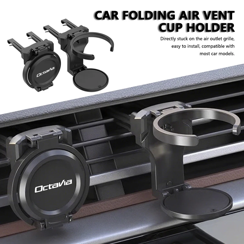 

Car Air Vent Outlet Water Cup Holder Beverage Ashtray Storage For Skoda Superb Octavia Rapid Kodiaq Kamiq Karoq Rapid Fabia