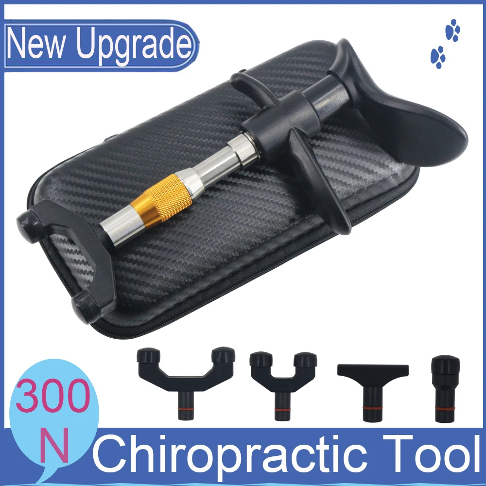 

Professional 4 Heads Chiropractic Adjusting Tools Manual Spinal Correction Gun Therapy Body Relax Health Care Massage Gun