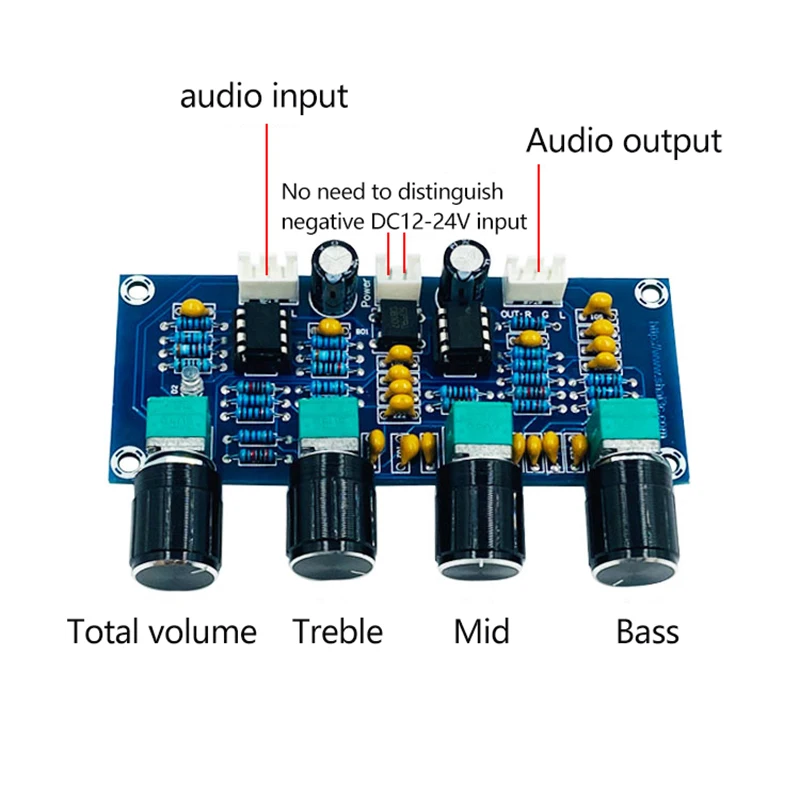 XH-A901 NE5532 Tone Board Preamp Pre-amp With Treble Bass Volume Adjustment Pre-amplifier Tone Controller For Amplifier Board