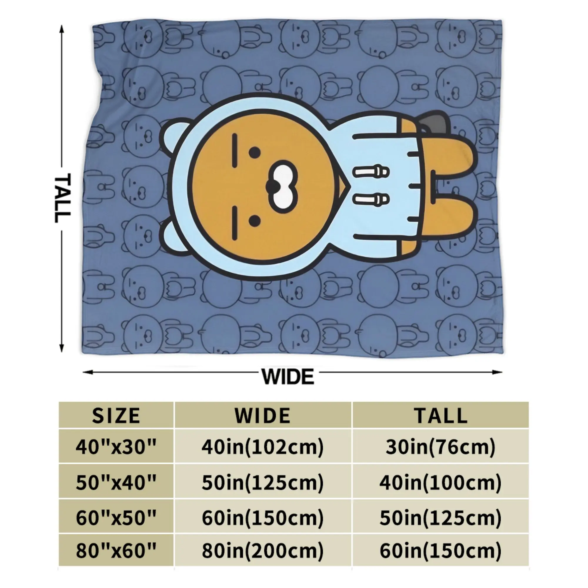 K-Kakaos F-Friends ريان بطانية سوبر لينة موضة أفخم الفراش يلقي للسفر في الهواء الطلق مكتب الفانيلا المفرش غطاء السرير
