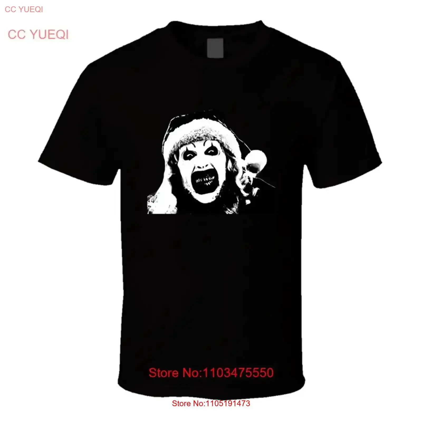 Halloween Santa Scary Terrifier Horror Christmas Xmas Movie T Shirt New vintage Washed streetwear fashion Stylish