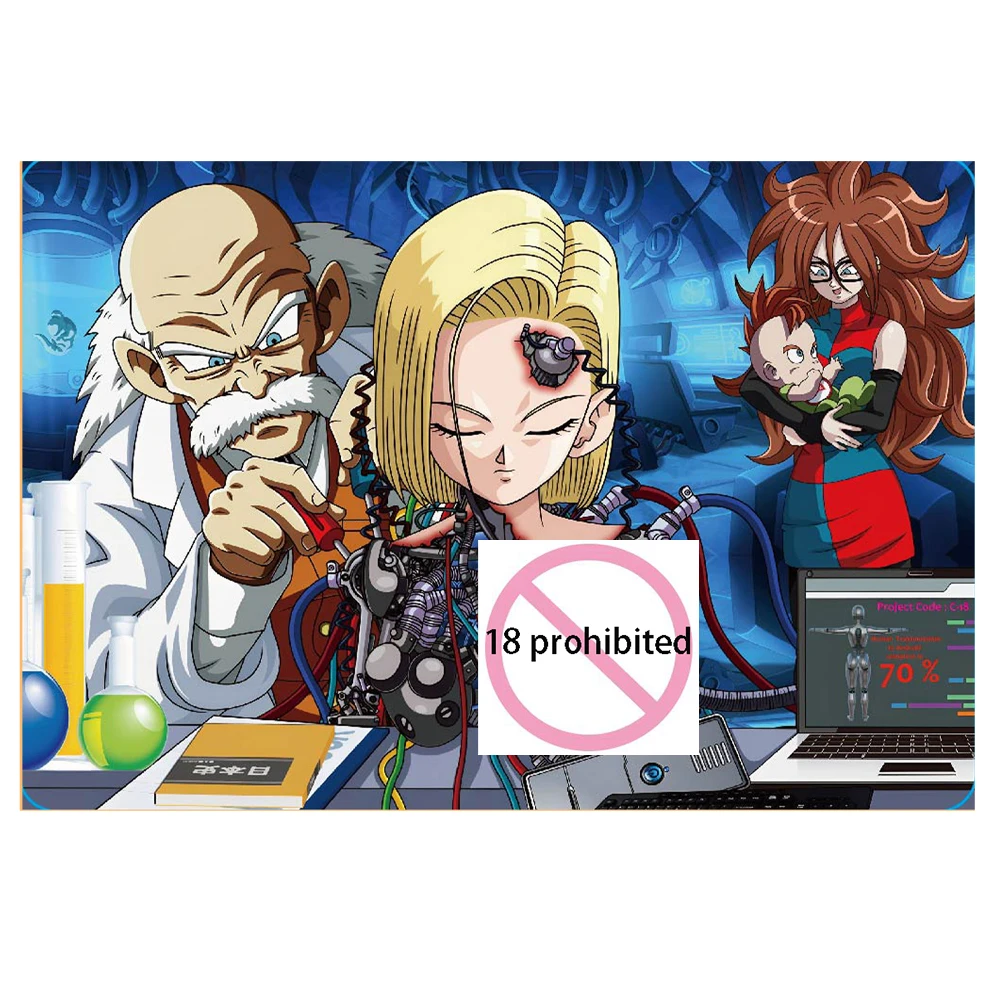 

1Pcs/set Dragon Ball Android 18 ACG Diy Self Control Collect Signature Trading Flash Card Anime Cartoon Original Series Gift