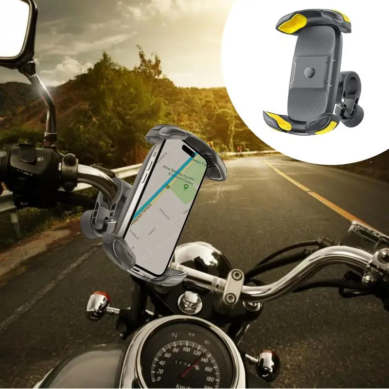 Motorcycle Phone Mount 360-degree Rotation Motor Handlebar Cellphone Mount Motocross Phone Mount Holder For Electric Car