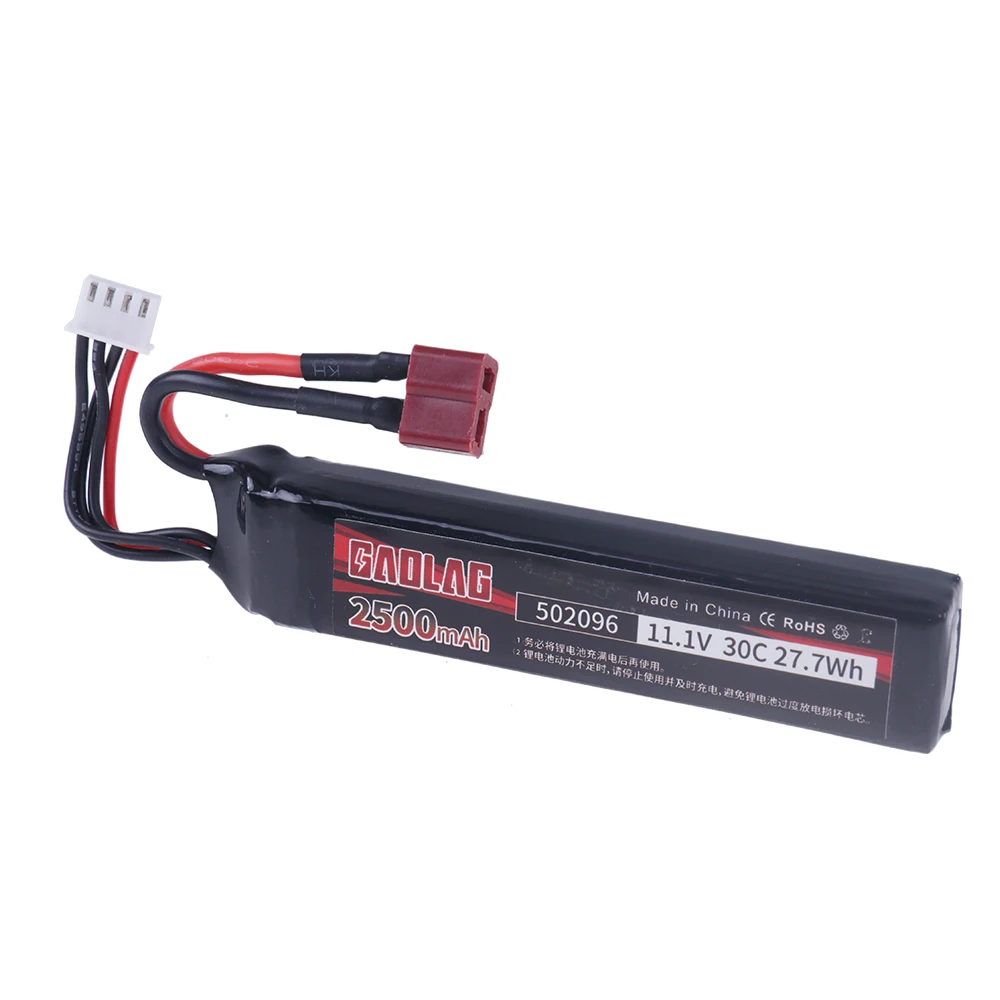 Pistolet na wodę Airsoft 11.1V 3S 2500mAh 30C502096 Bateria LiPo T/Tamiya/XT30 Wtyczka do pistoletu pneumatycznego Airsoft BB Części do pistoletów