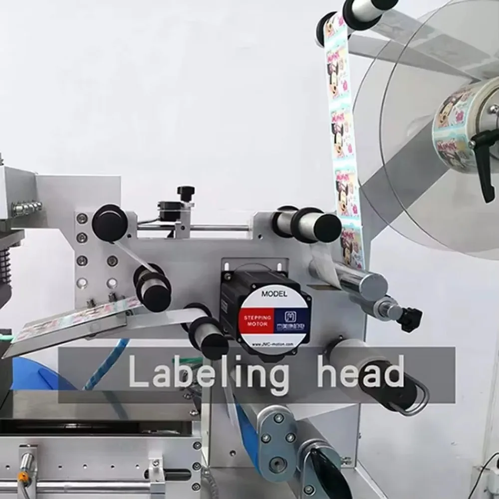 Hot-sell Pneumatic Tabletop Semi-automatic Small Plastic Round Bottle Labeling Machine Printing Auto Sticker Labeler Machines - view 5