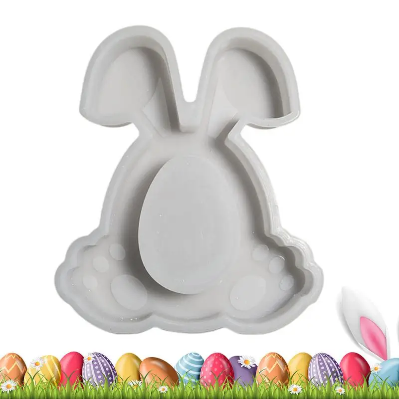 Bunny Silicone Mold Easter Egg Holder Epoxy Resin Silicone Handmade Resin Craft Casting Resin Mold For Making Aesthetic Home