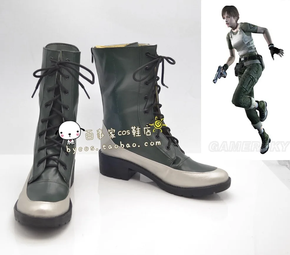 

Biohazard SRARS Bravo Team Rebecca Chambers Косплей Костюм Обувь Сапоги ручной работы из искусственной кожи