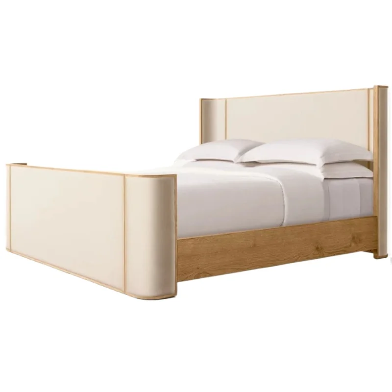 

American solid wood high-end luxury king queen bed backrest soft bag design comfortable and good-looking