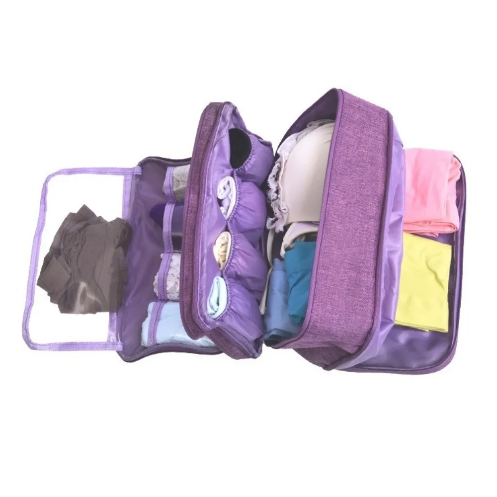 

Multifunctional Underwear Organizer Bag Foldable Portable Toiletries Organizer Bag Large Capacity Dustproof Cationic Bra Bag