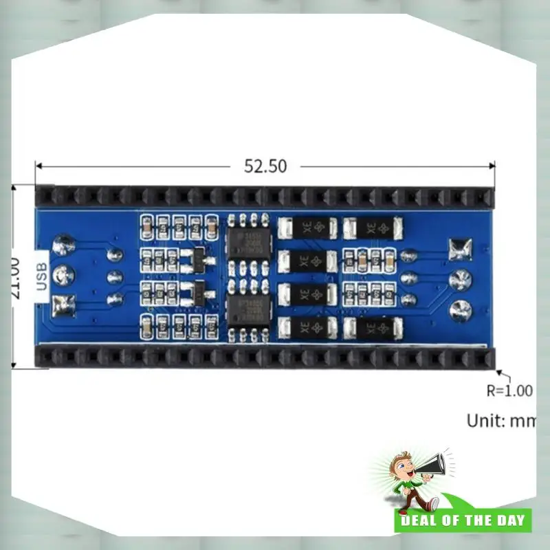 Consegna in 24 ore 2X Pico-2CH-RS485, modulo RS485 a 2 canali per Raspberry Pi Pico, ricetrasmettitore SP3485, da UART a RS485, Pi Pi standard