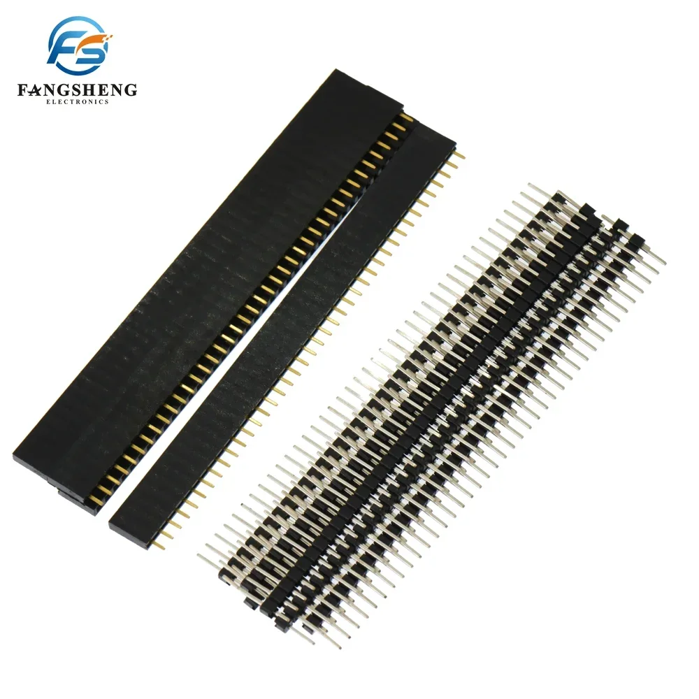 10Pcs 2.54mm 40 Pin 1x40 Single Row Male And Female 2.54 Breakable Pin Header PCB JST Connector Strip For Arduino DIY Kit