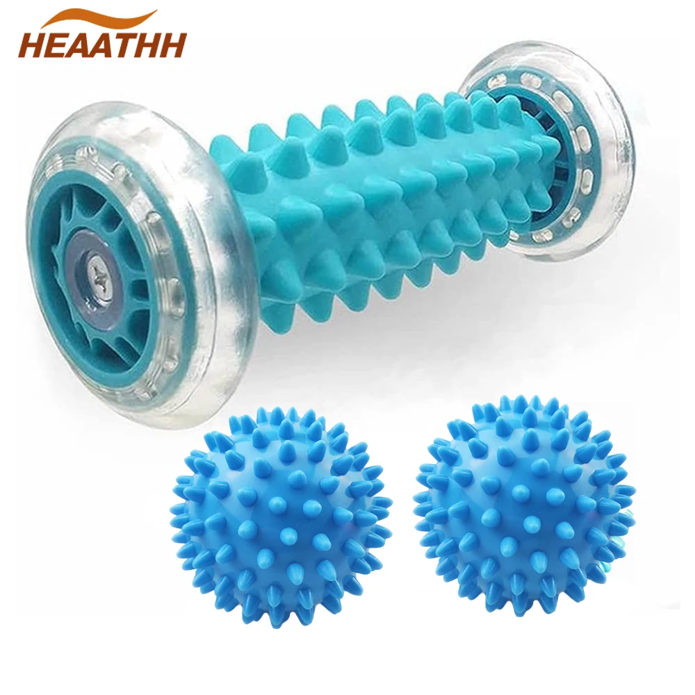 

Foot Massager Foot Fascia Roller Balls Set Hedgehog Ball for Relief Muscle Soreness Plant Fasciitis, Relax Pressure