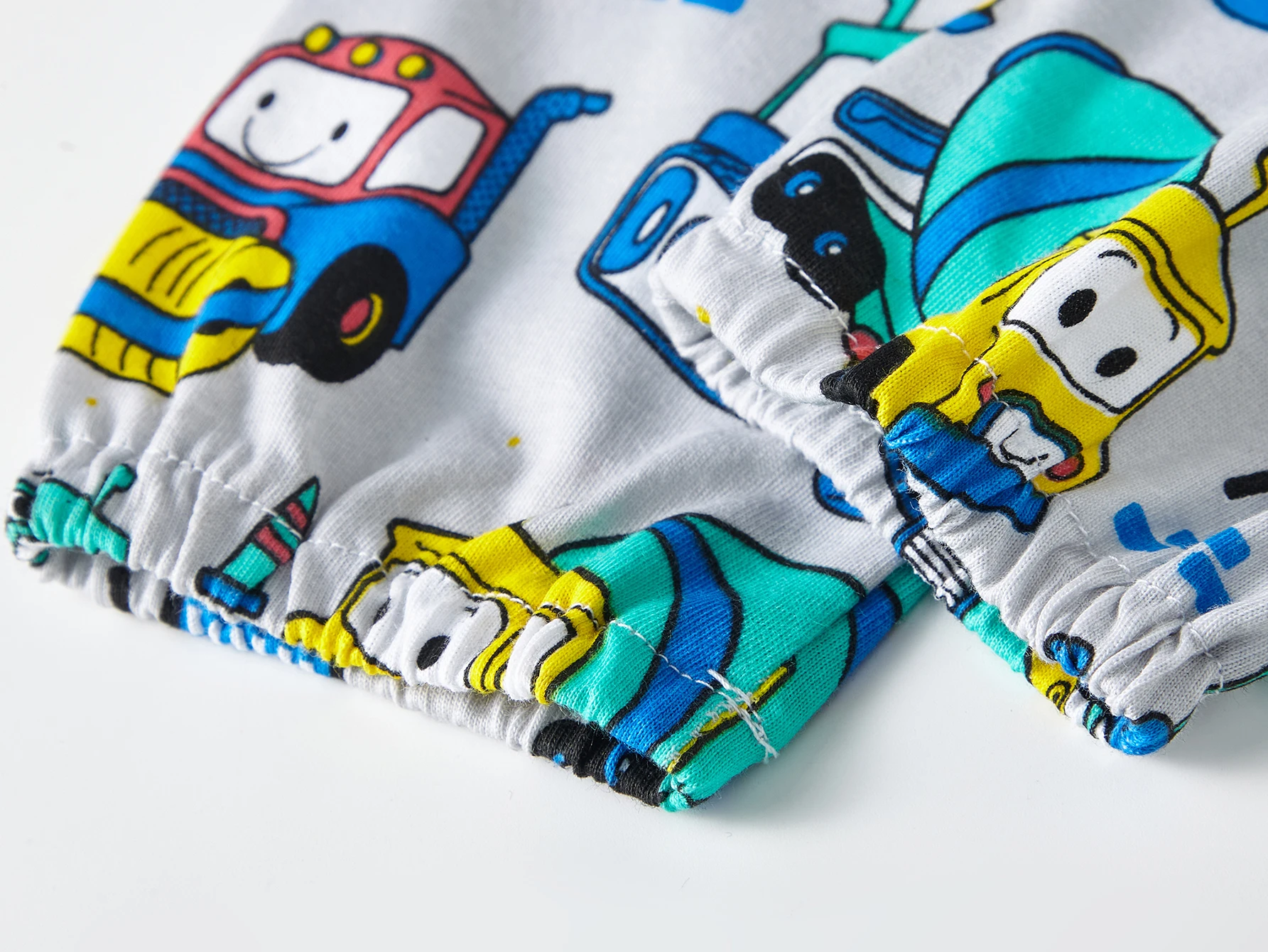 Pyjama-Set für Jungen mit Cartoon-Motiv, 100 % Baumwolle, 2-teilig, Loungewear, langärmlig, elastische Bündchen, weiche Nachtwäsche für Kinder von 1–8 Jahren – Detail 12