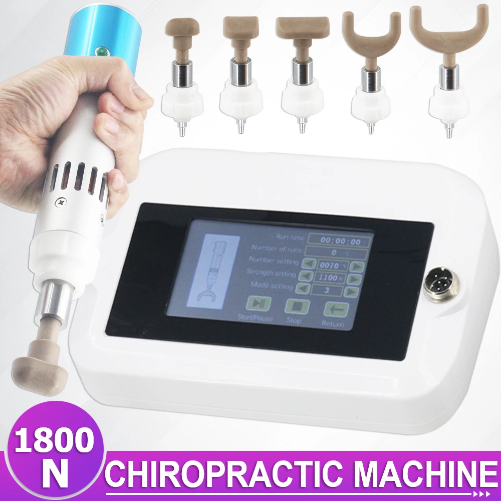 1800N Pistola di correzione elettrica Strumenti di regolazione chiropratica spinale portatile Impulso della colonna vertebrale Cervicale Touch Screen Massaggiatore Più recente