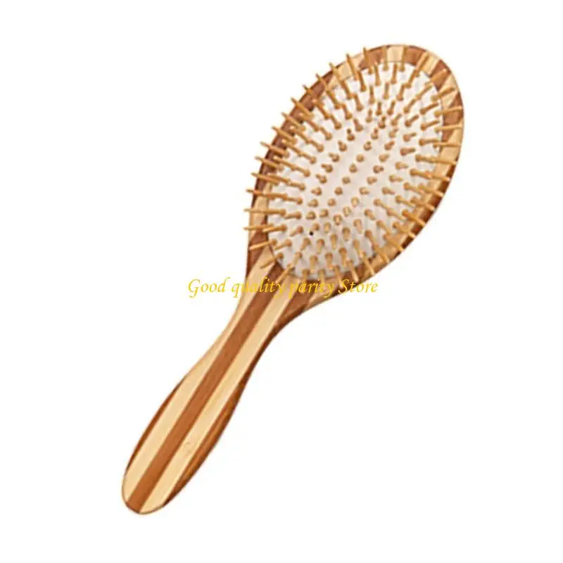 

M4YA Portable Brush Fashion Massage Paddle Styling Comb Bamboo Detangler Hair Care Accessory Hair Grooming Essential