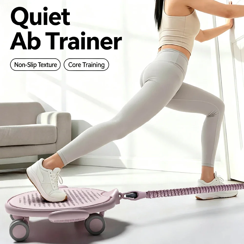 four‑wheel-silent-roller-skate-board-multifunctional-pp-training-plate-space‑saving-home-fitness-workout-exercise-equipment