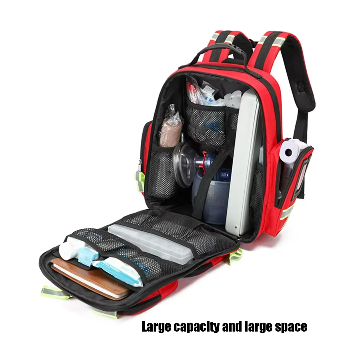 Tas Bantuan Bencana Organizer Medis Kit Pertolongan Pertama Ransel Penyelamatan Darurat Kapasitas Besar Penyimpanan Terklasifikasi Perlengkapan Bertahan Hidup